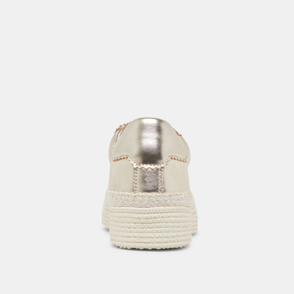LENNIX SNEAKERS LIGHT GOLD METALLIC LEATHER | Dolce Vita Women