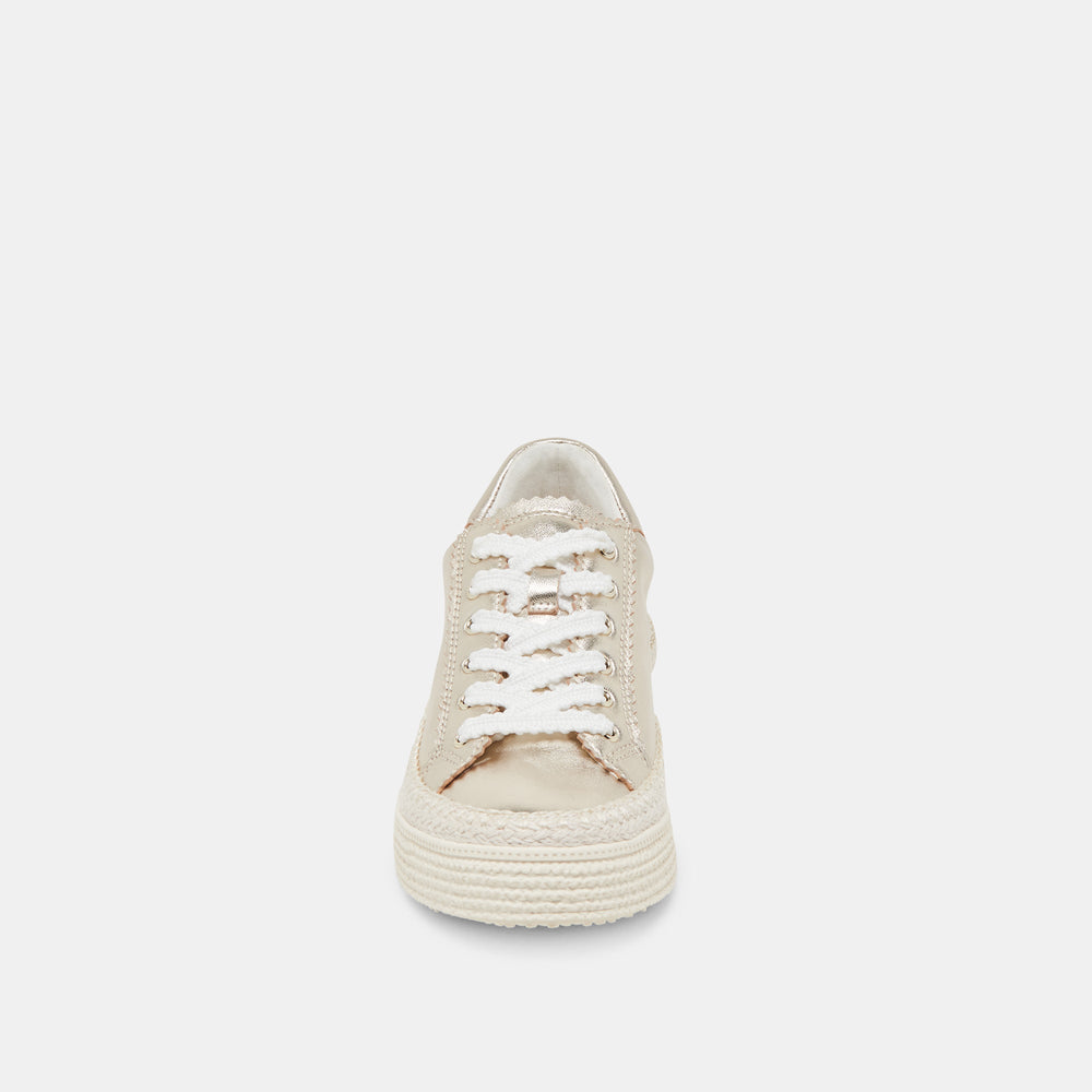 LENNIX SNEAKERS LIGHT GOLD METALLIC LEATHER | Dolce Vita Women
