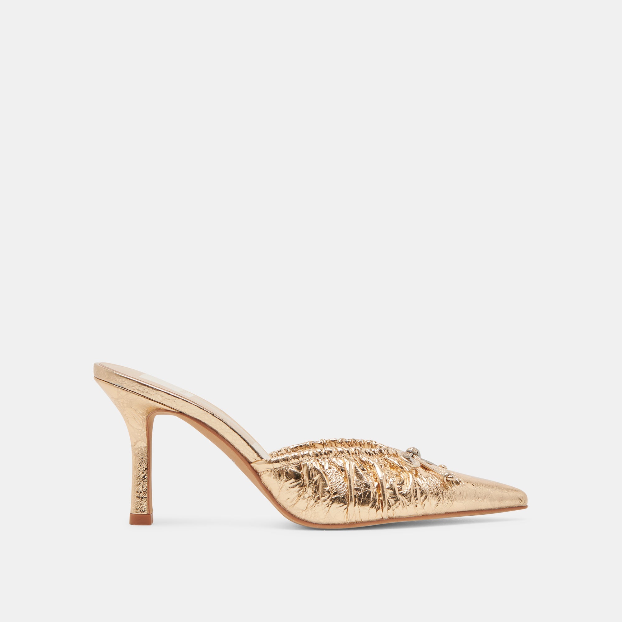 KAIRI HEELS GOLD DISTRESSED LEATHER | Women Dolce Vita