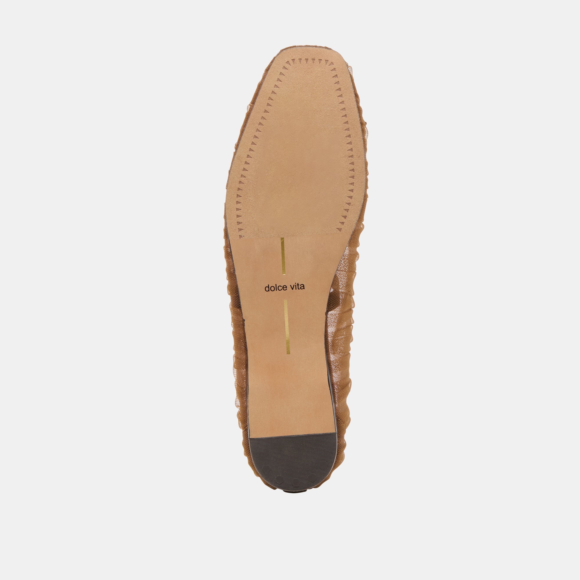 Raeven Mid Brown Tulle Ballet Flats | Women Dolce Vita