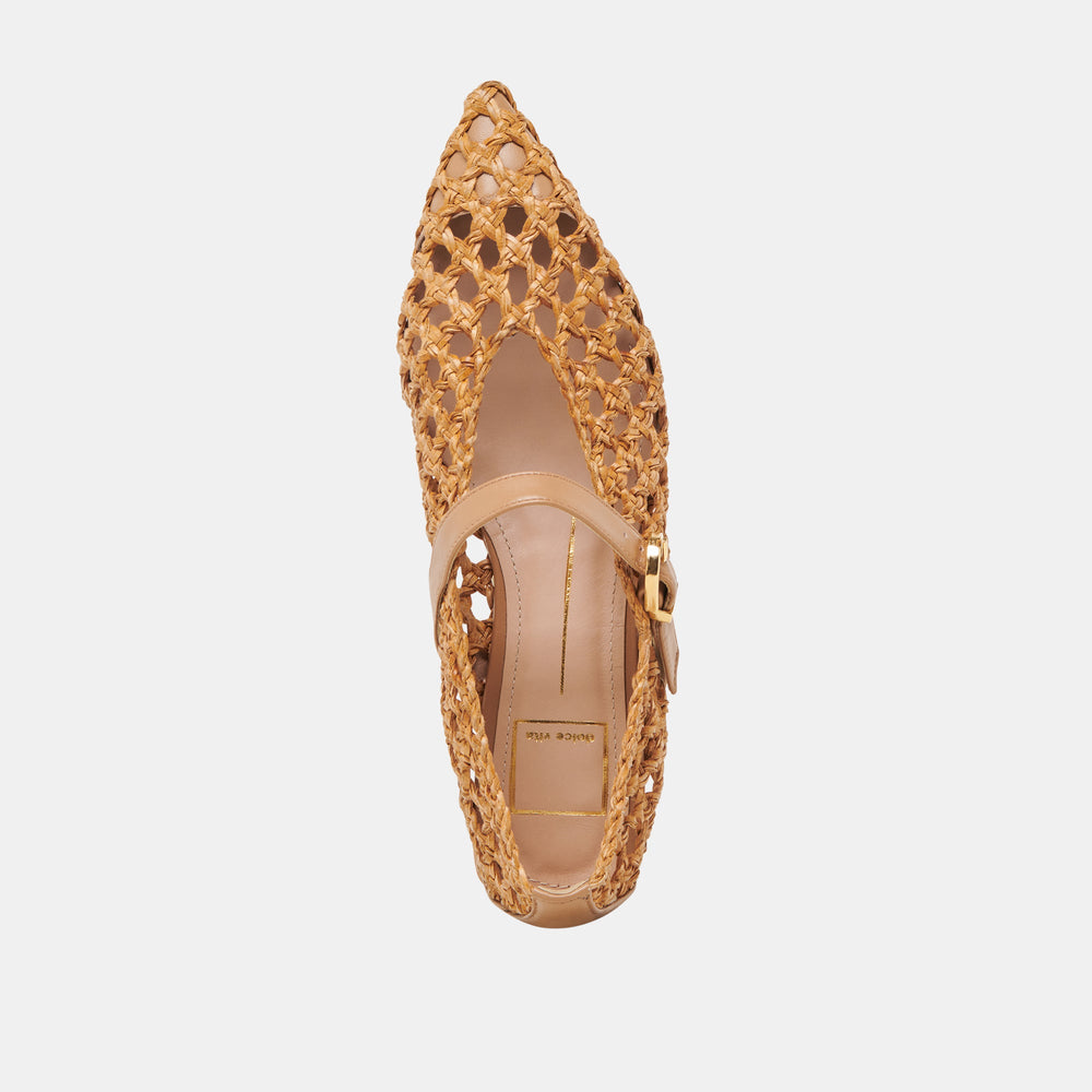 CATY BALLET FLATS NATURAL WOVEN | Dolce Vita Women