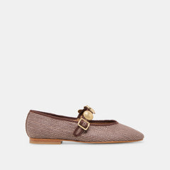 RELAN BALLET FLATS WALNUT RAFFIA | Women Dolce Vita