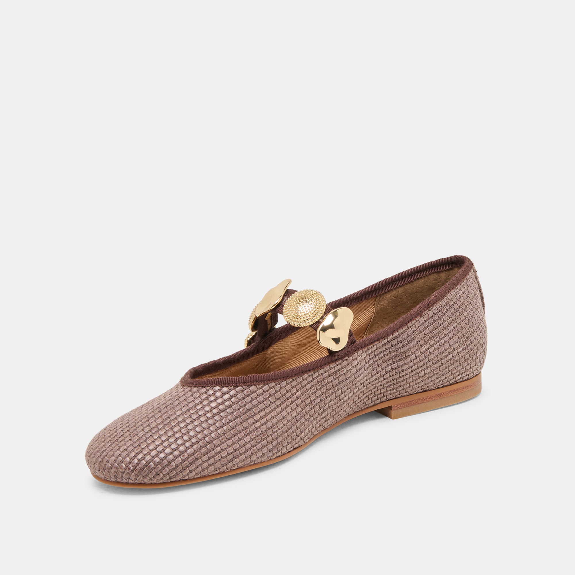 RELAN BALLET FLATS WALNUT RAFFIA | Women Dolce Vita