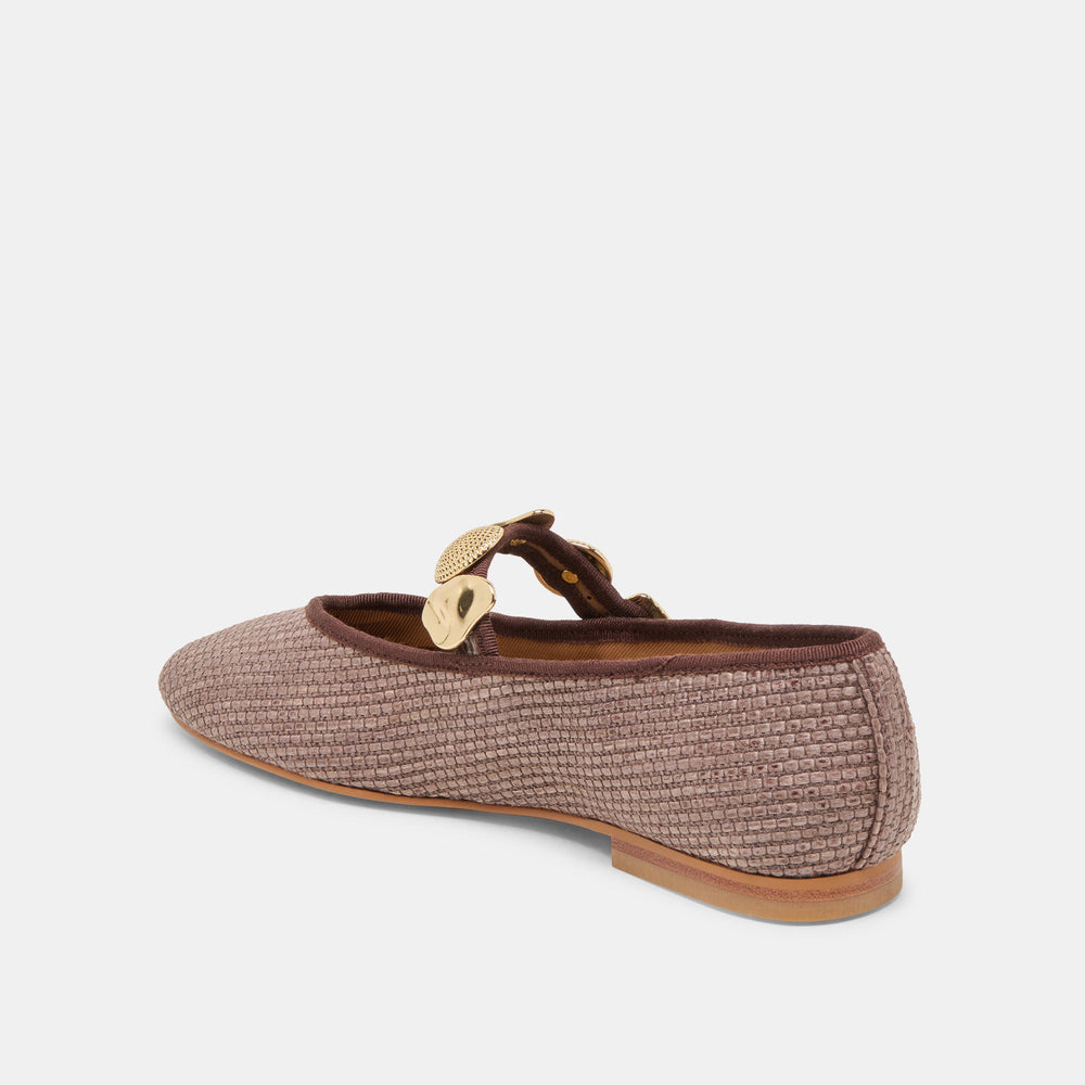 RELAN BALLET FLATS WALNUT RAFFIA | Women Dolce Vita