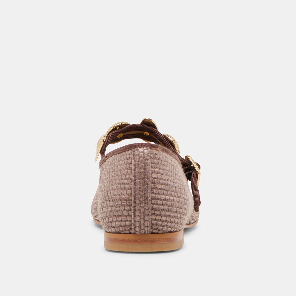 RELAN BALLET FLATS WALNUT RAFFIA | Women Dolce Vita