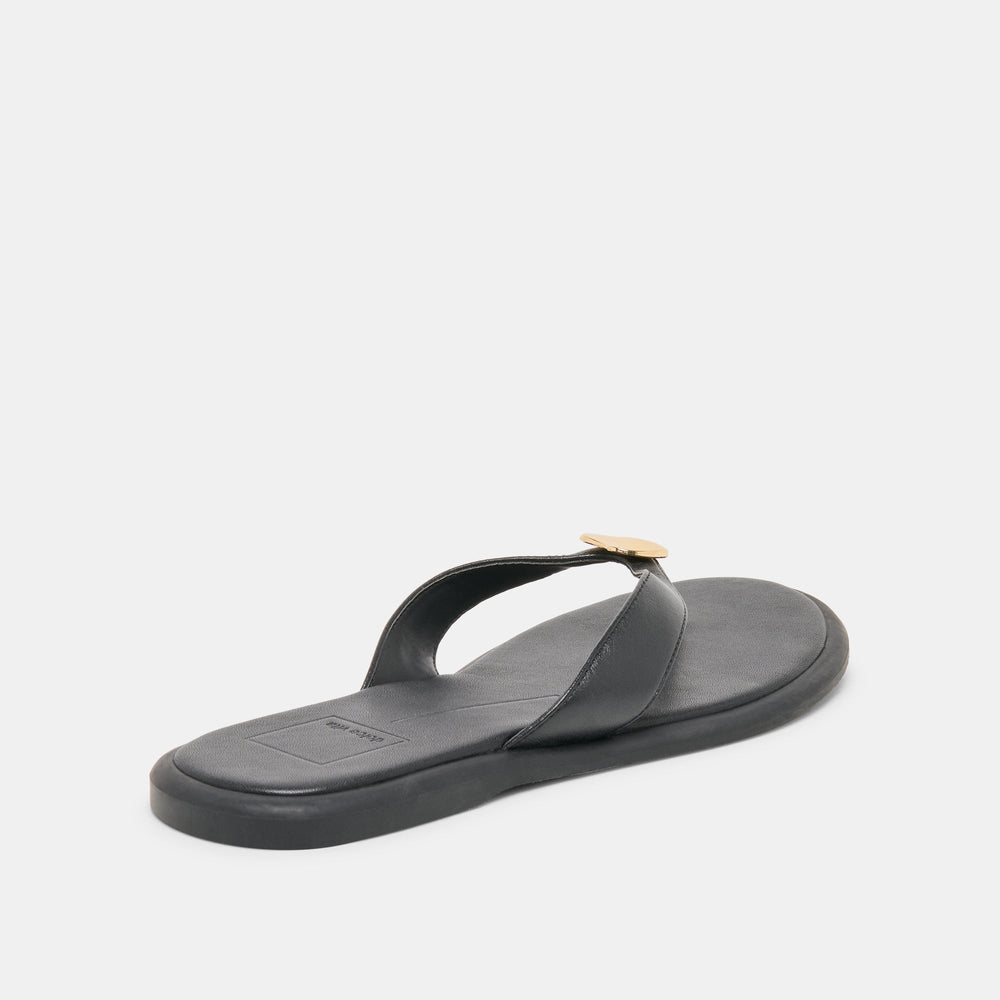Jaina Black Leather Sandals | Dolce Vita Women