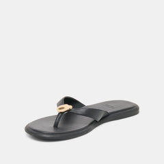 Jaina Black Leather Sandals | Dolce Vita Women