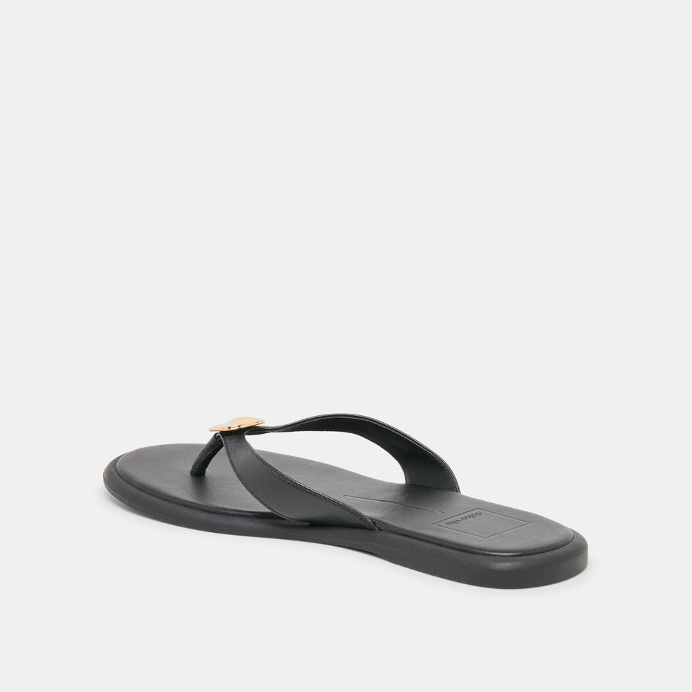 Jaina Black Leather Sandals | Dolce Vita Women