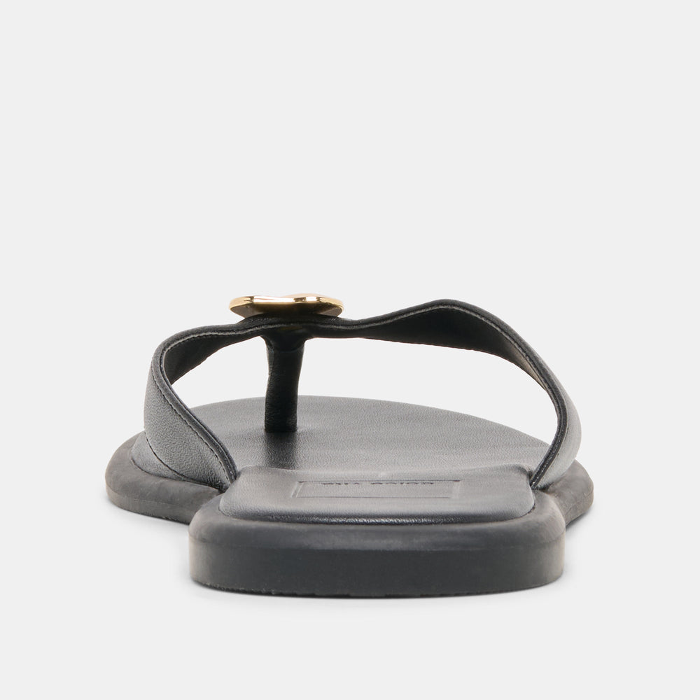 Jaina Black Leather Sandals | Dolce Vita Women