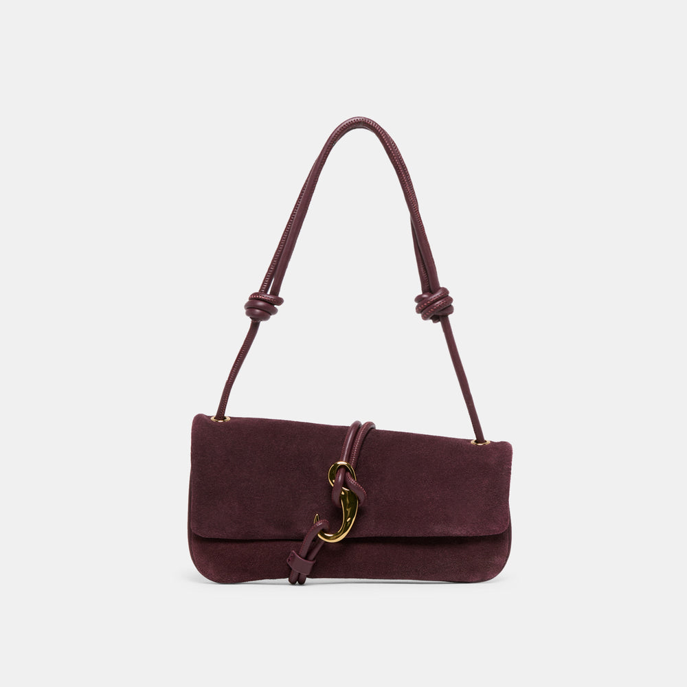 Alice Burgundy Suede Shoulder Bag | Women Dolce Vita