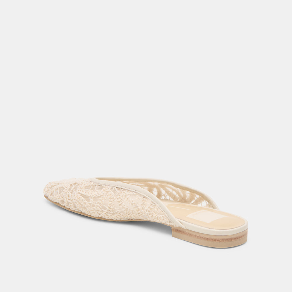 Aubrie Ivory Macrame Mesh Flats | Dolce Vita Women