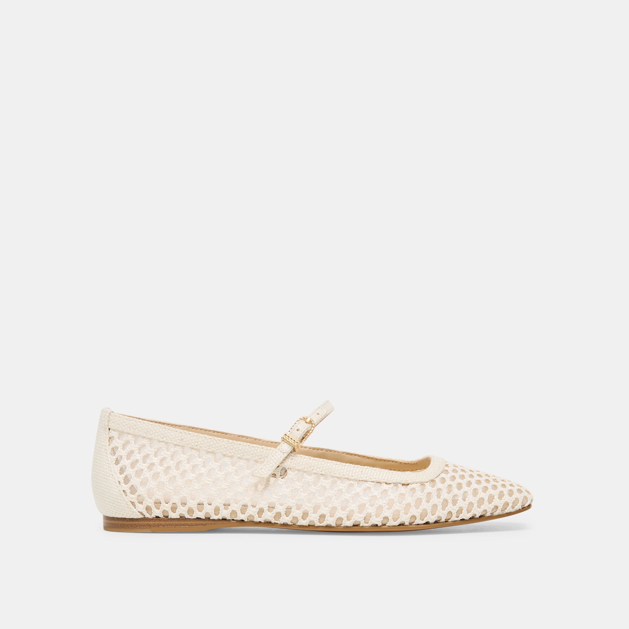 Reyes White Woven Raffia Ballet Flats | Dolce Vita Women