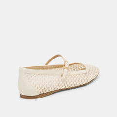 Reyes White Woven Raffia Ballet Flats | Dolce Vita Women