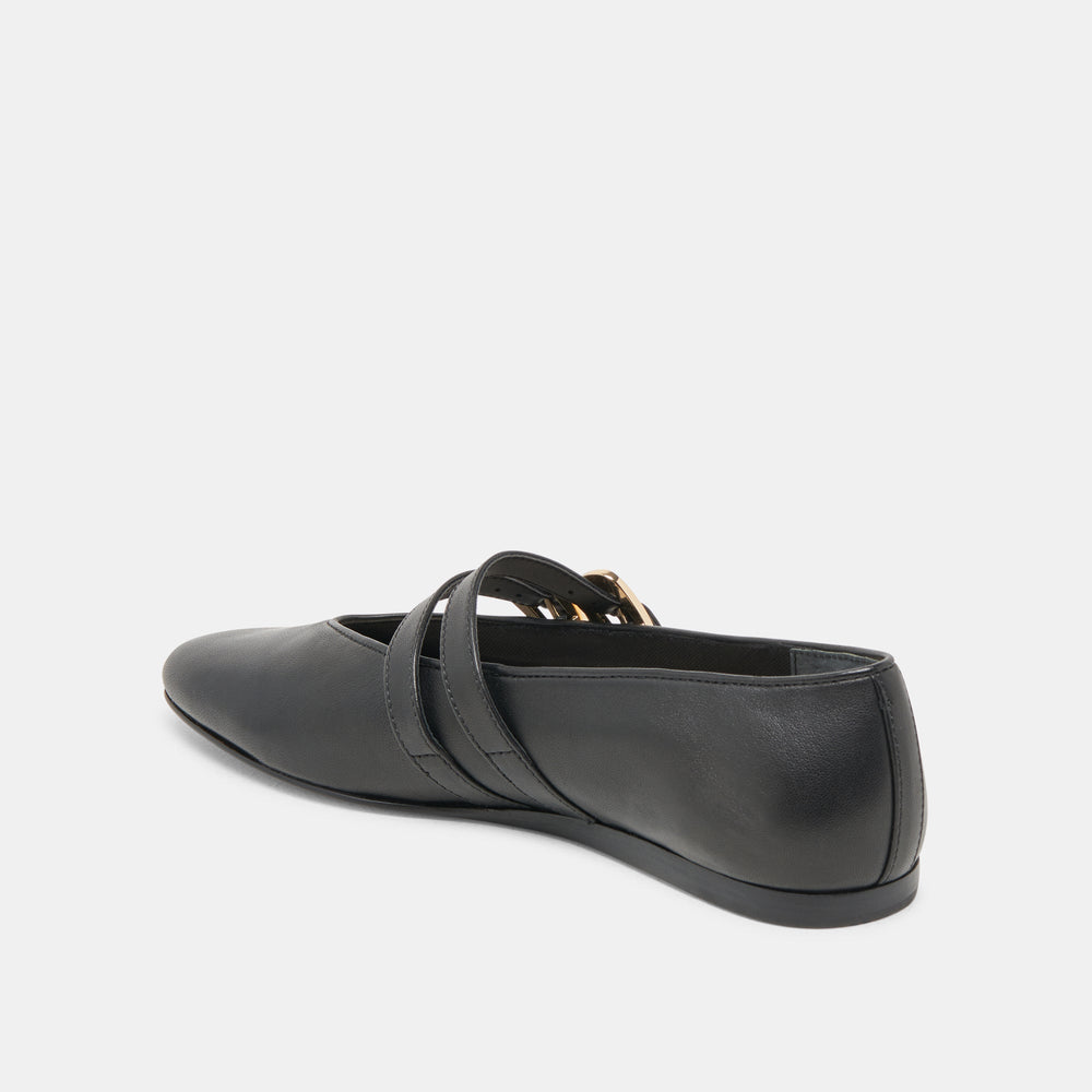 BAYLEE BALLET FLATS BLACK LEATHER | Dolce Vita Women