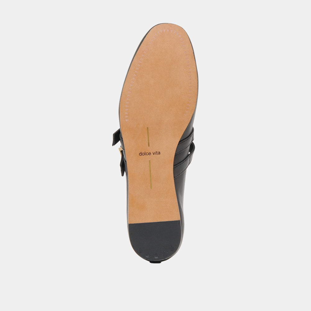 BAYLEE BALLET FLATS BLACK LEATHER | Dolce Vita Women