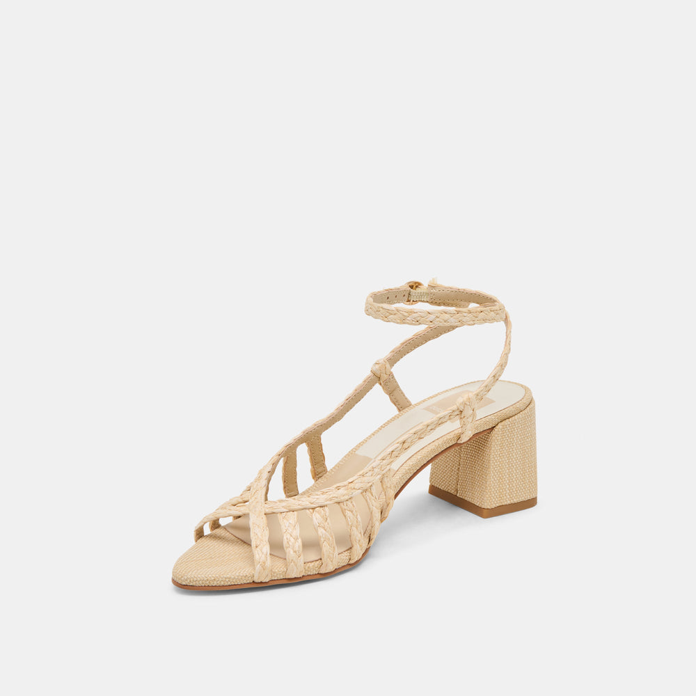 YASMIN HEELS NATURAL RAFFIA | Dolce Vita Women